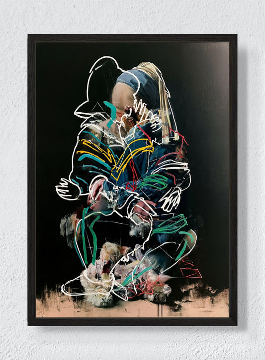 EVERY GESTURE AT ONCE - Black frame canvas