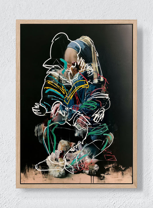 EVERY GESTURE AT ONCE - Natural frame canvas