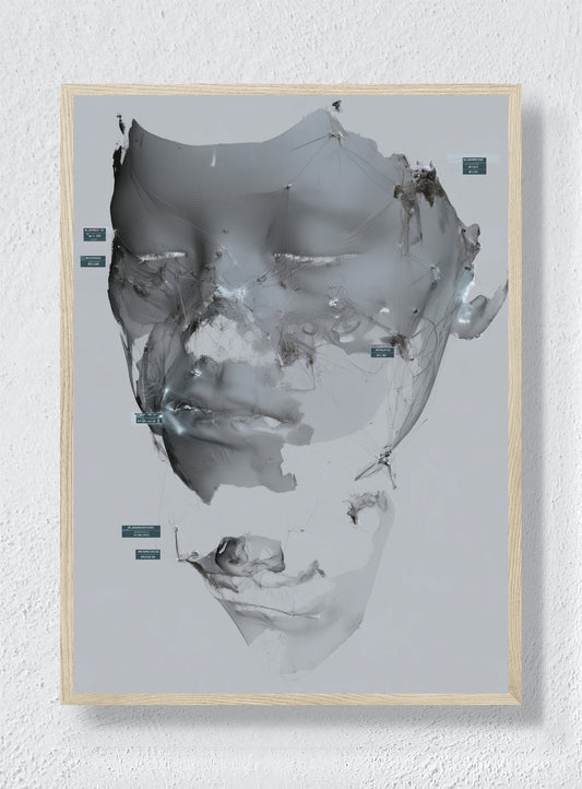 FACE BETWEEN FRAGMENTS - Natural Frame
