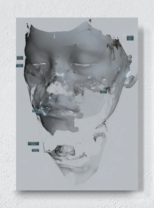 FACE BETWEEN FRAGMENTS - Unframed canvas