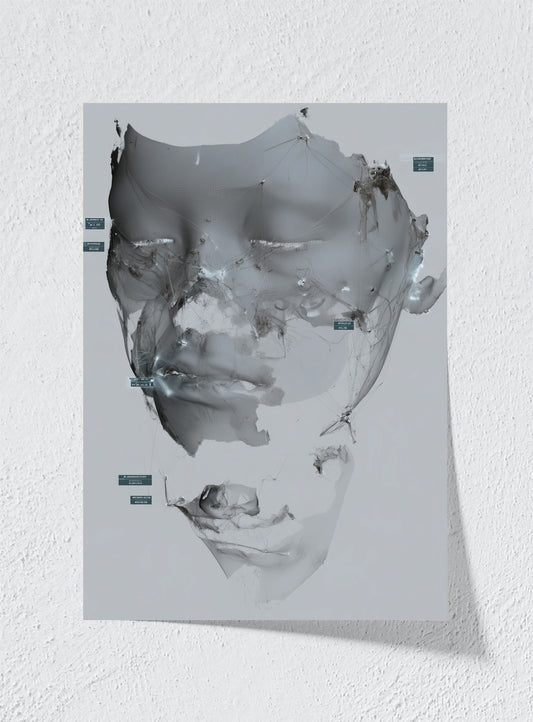 FACE BETWEEN FRAGMENTS - Unframed