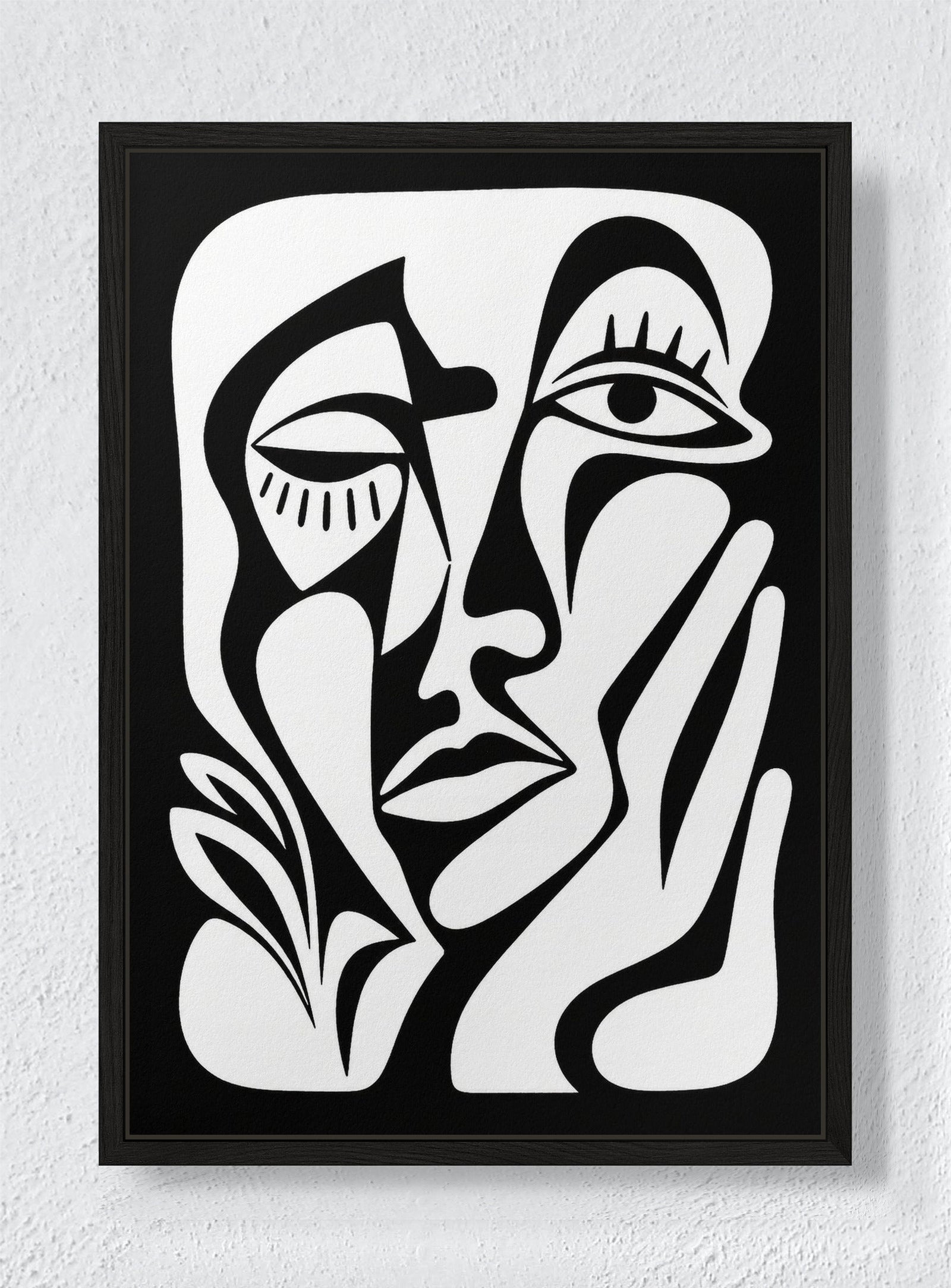 FACE STUDY - Black frame canvas