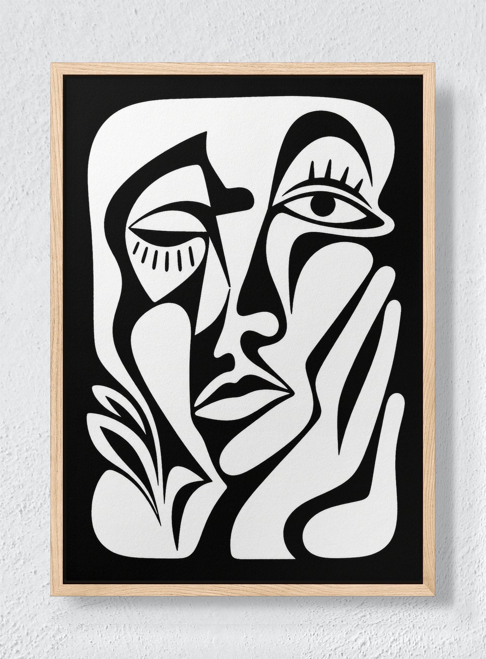 FACE STUDY - Natural frame canvas