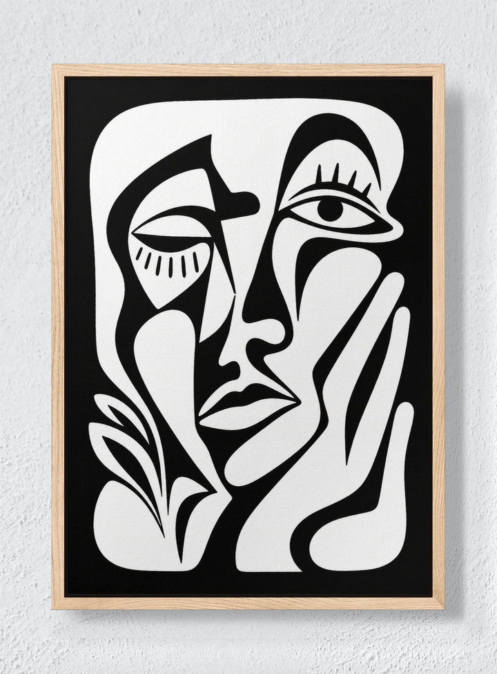 FACE STUDY - Natural frame canvas