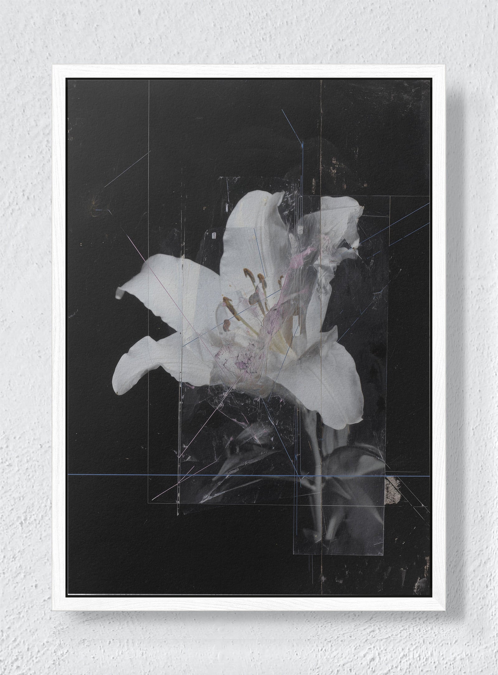 FADED MEMORY - White frame canvas