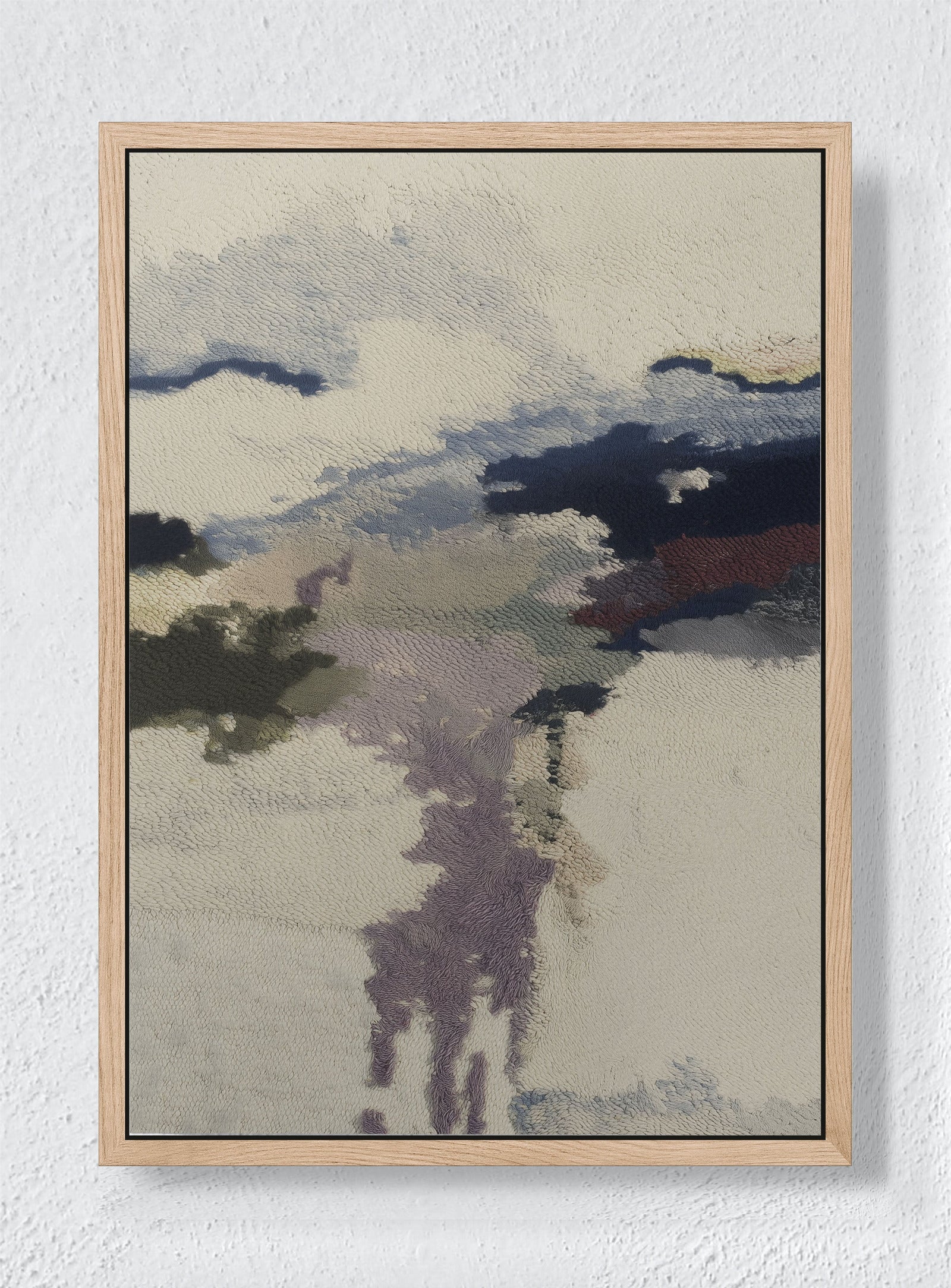 FADING SIGNAL - Natural frame canvas