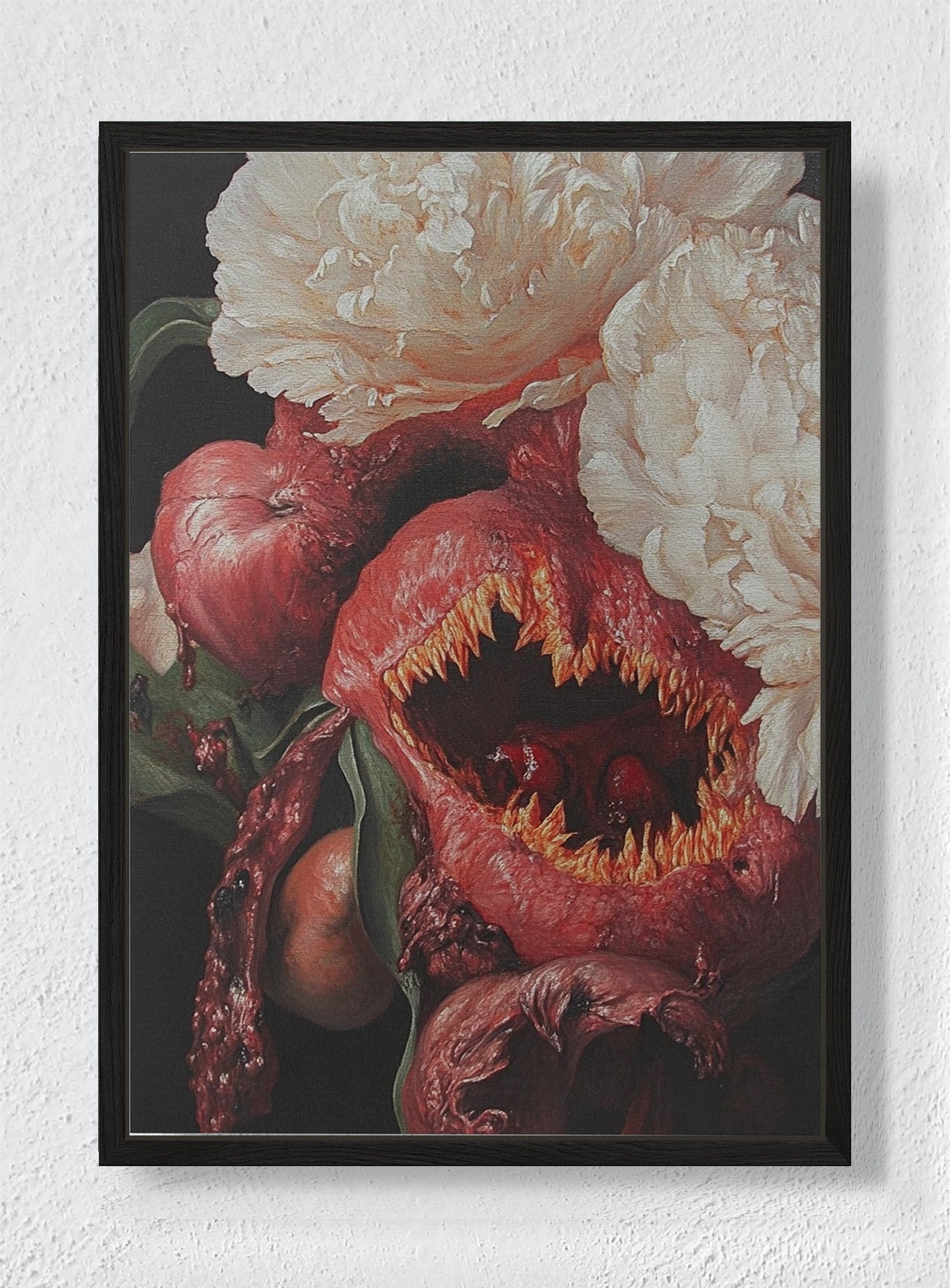 FERAL FLORAL - Black frame canvas