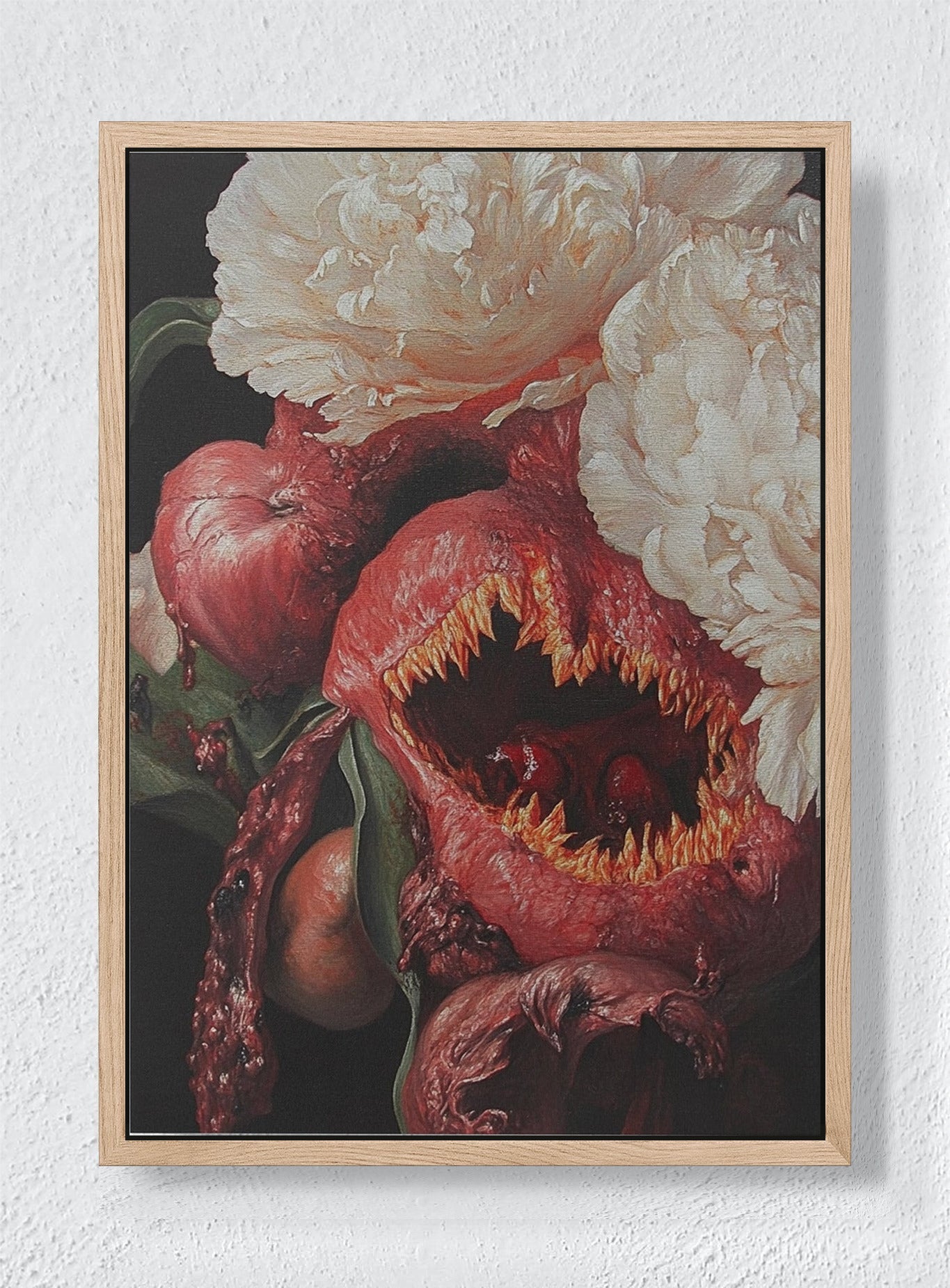 FERAL FLORAL - Natural frame canvas