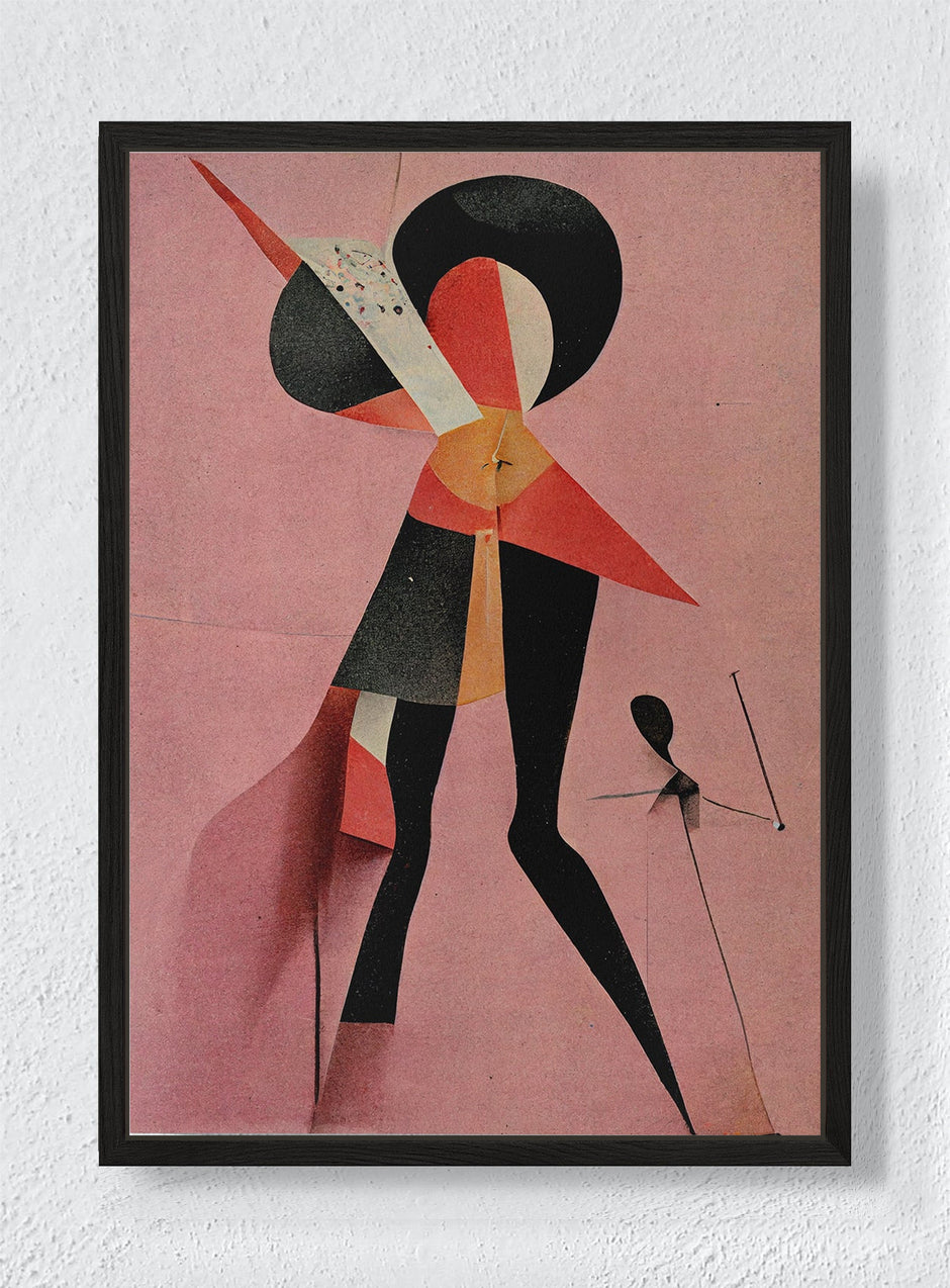 FIGURES IN FLUX - Black frame canvas