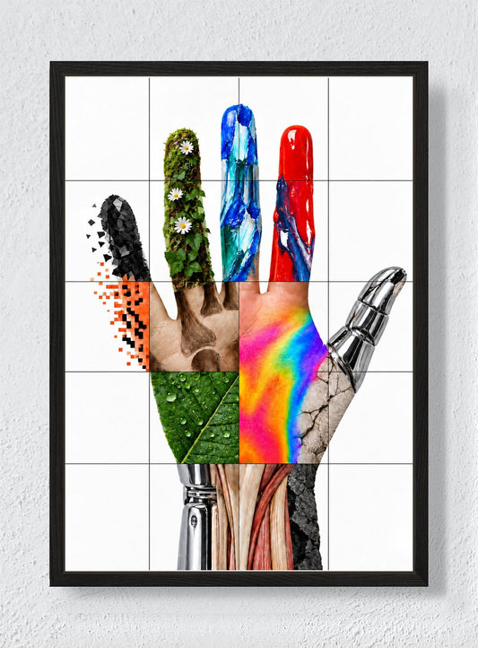 FIVE ELEMENTS - Black frame canvas