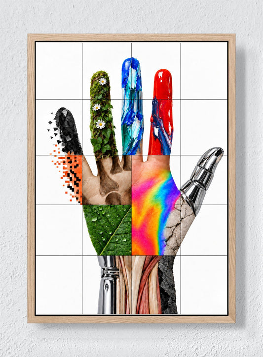 FIVE ELEMENTS - Natural frame canvas
