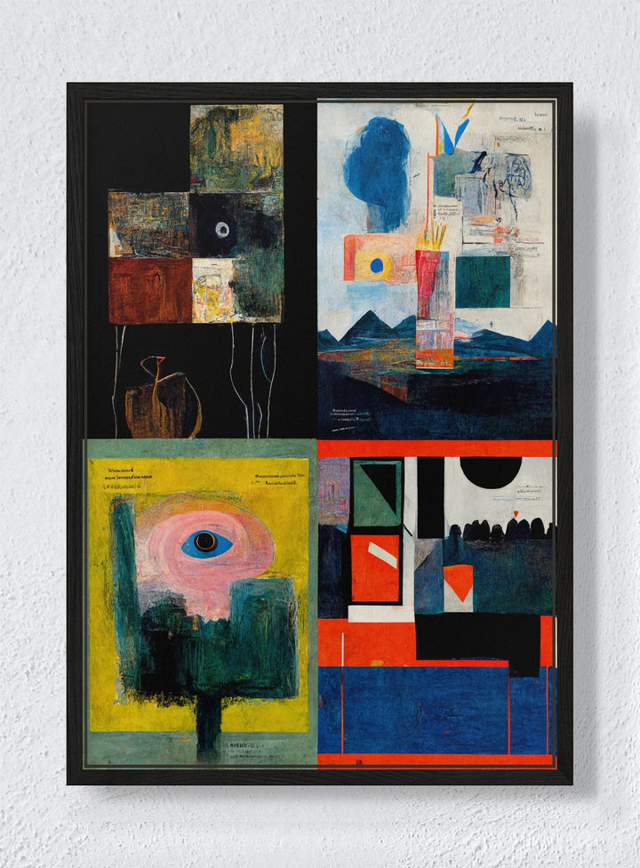 FOUR FIELDS - Black frame canvas