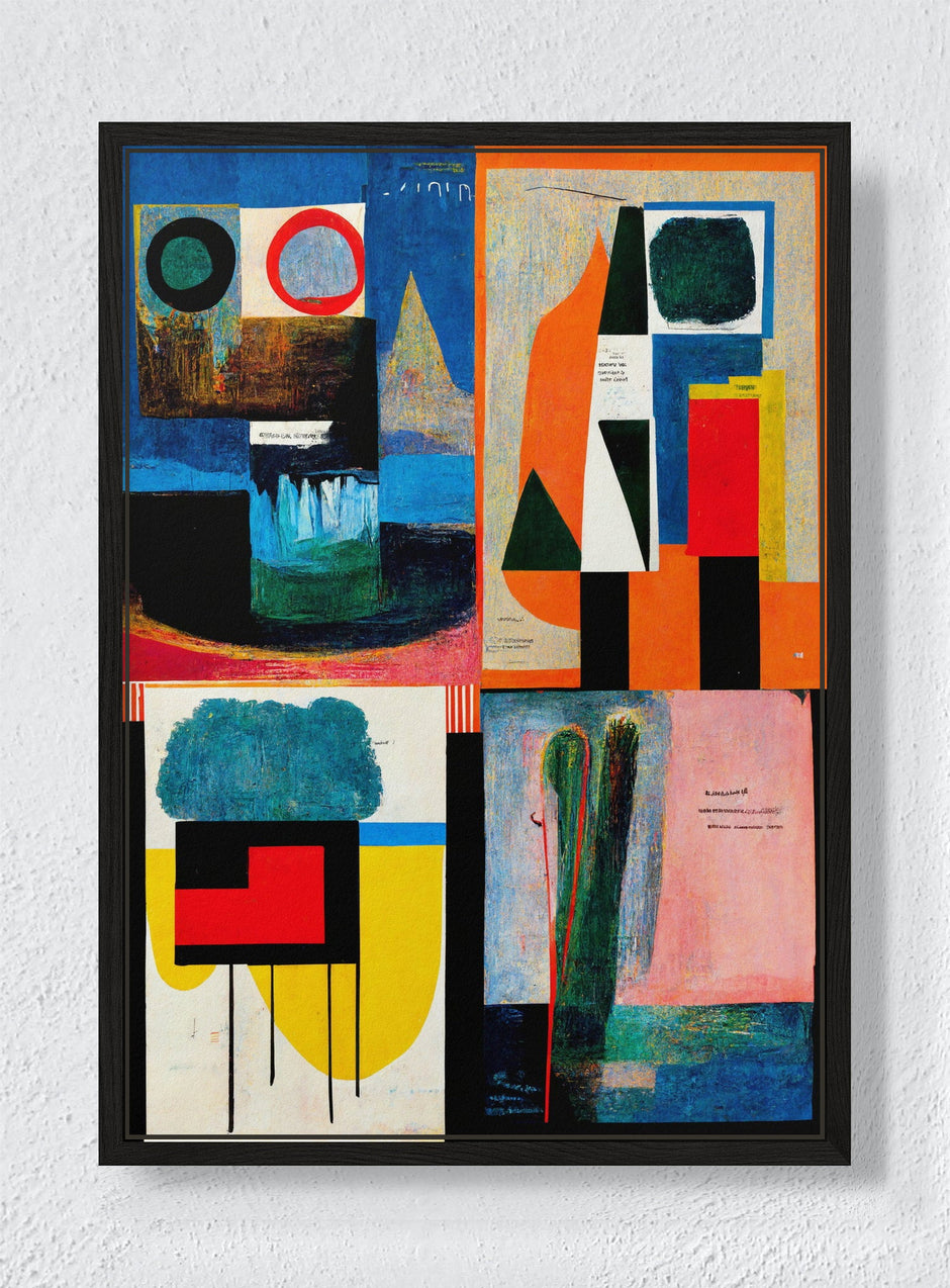 FOUR ROOMS - Black frame canvas