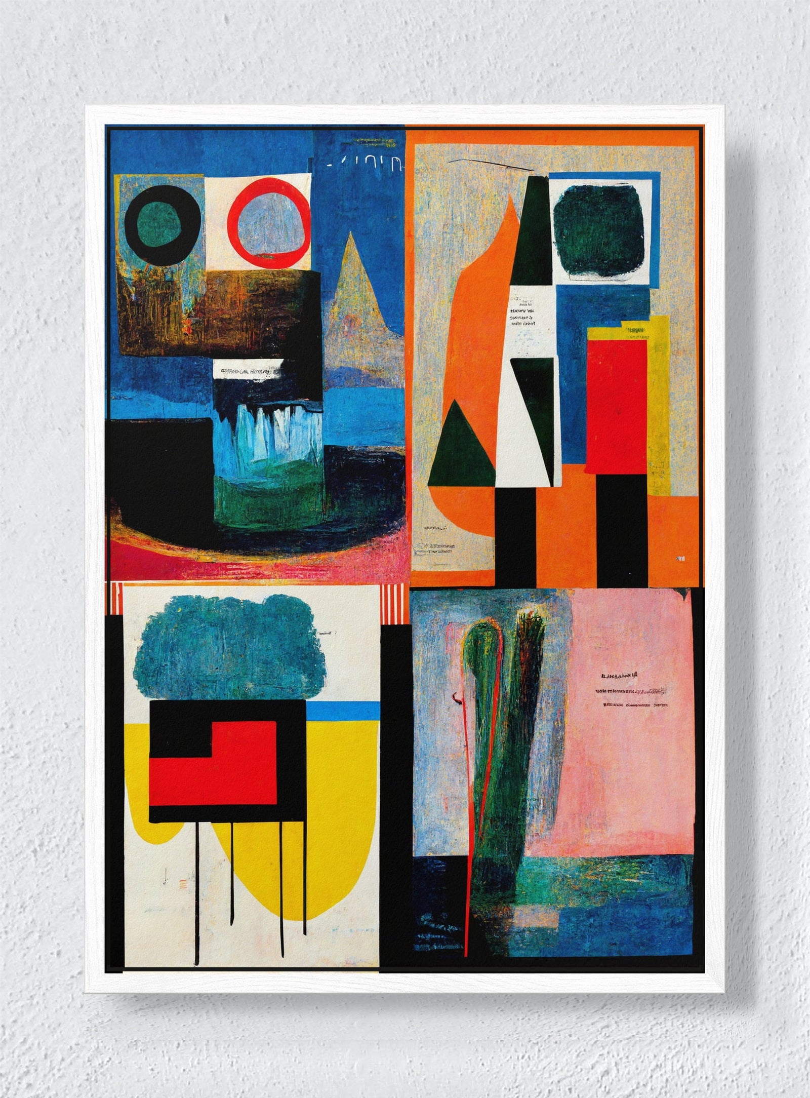 FOUR ROOMS - White frame canvas
