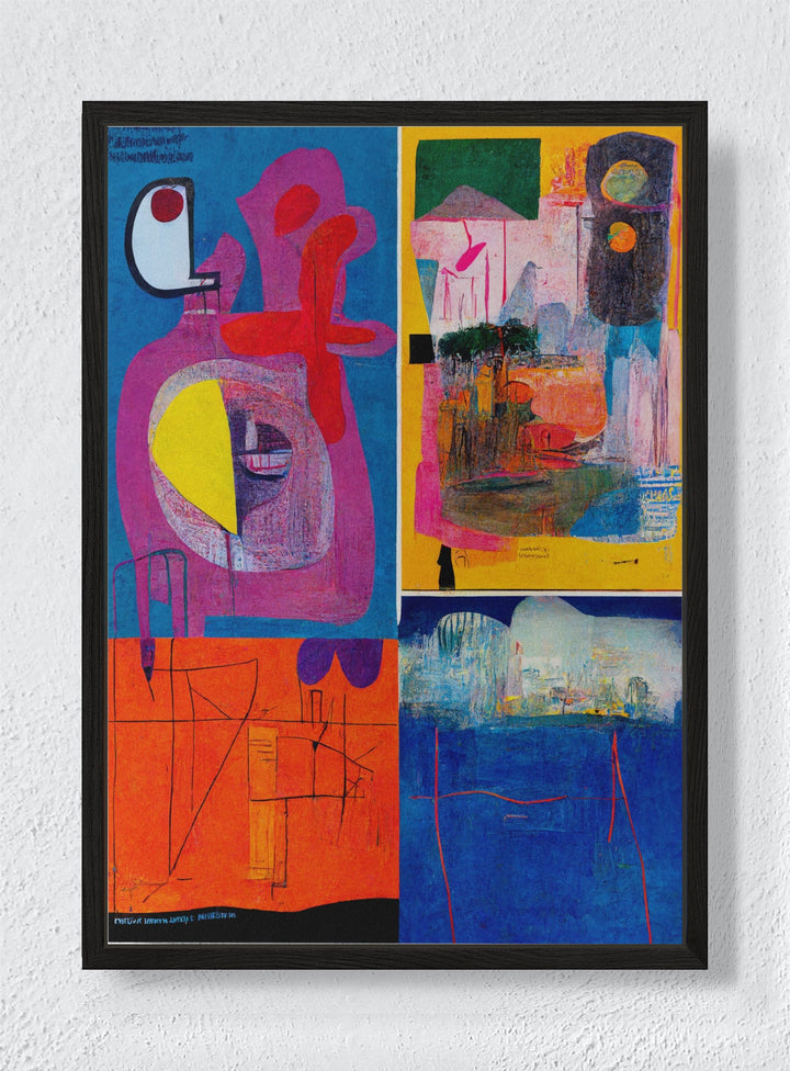 FOUR STATES OF MIND - Black frame canvas