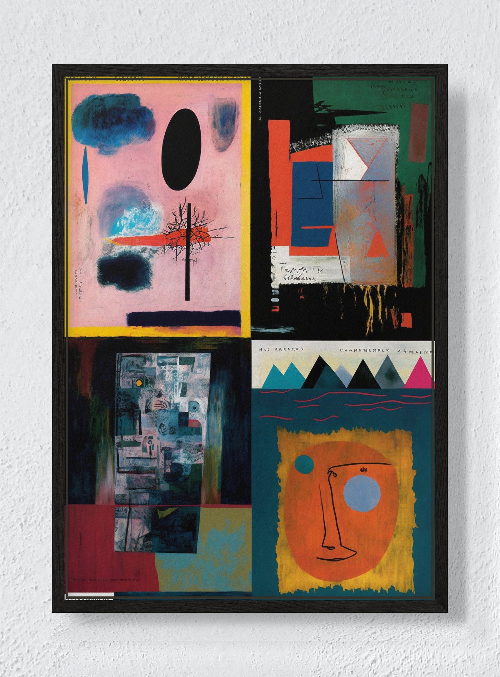 FOUR VIEWS - Black frame canvas
