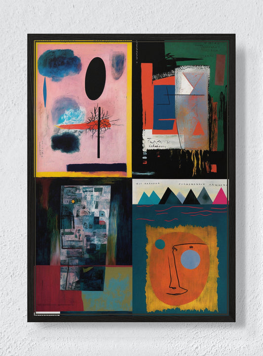 FOUR VIEWS - Black frame canvas