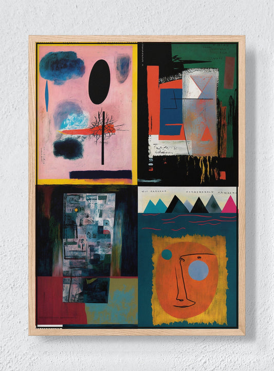 FOUR VIEWS - Natural frame canvas