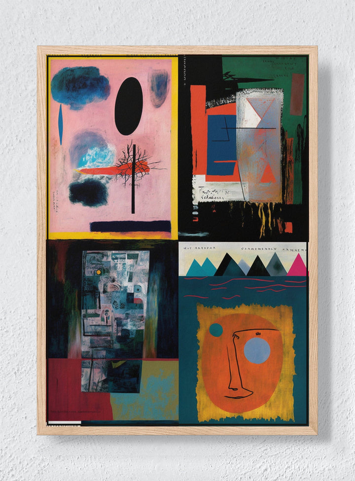 FOUR VIEWS - Natural frame canvas