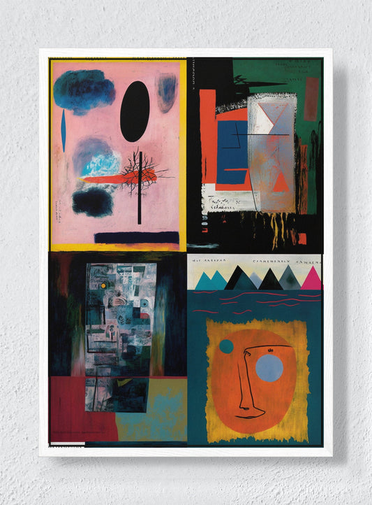 FOUR VIEWS - White frame canvas