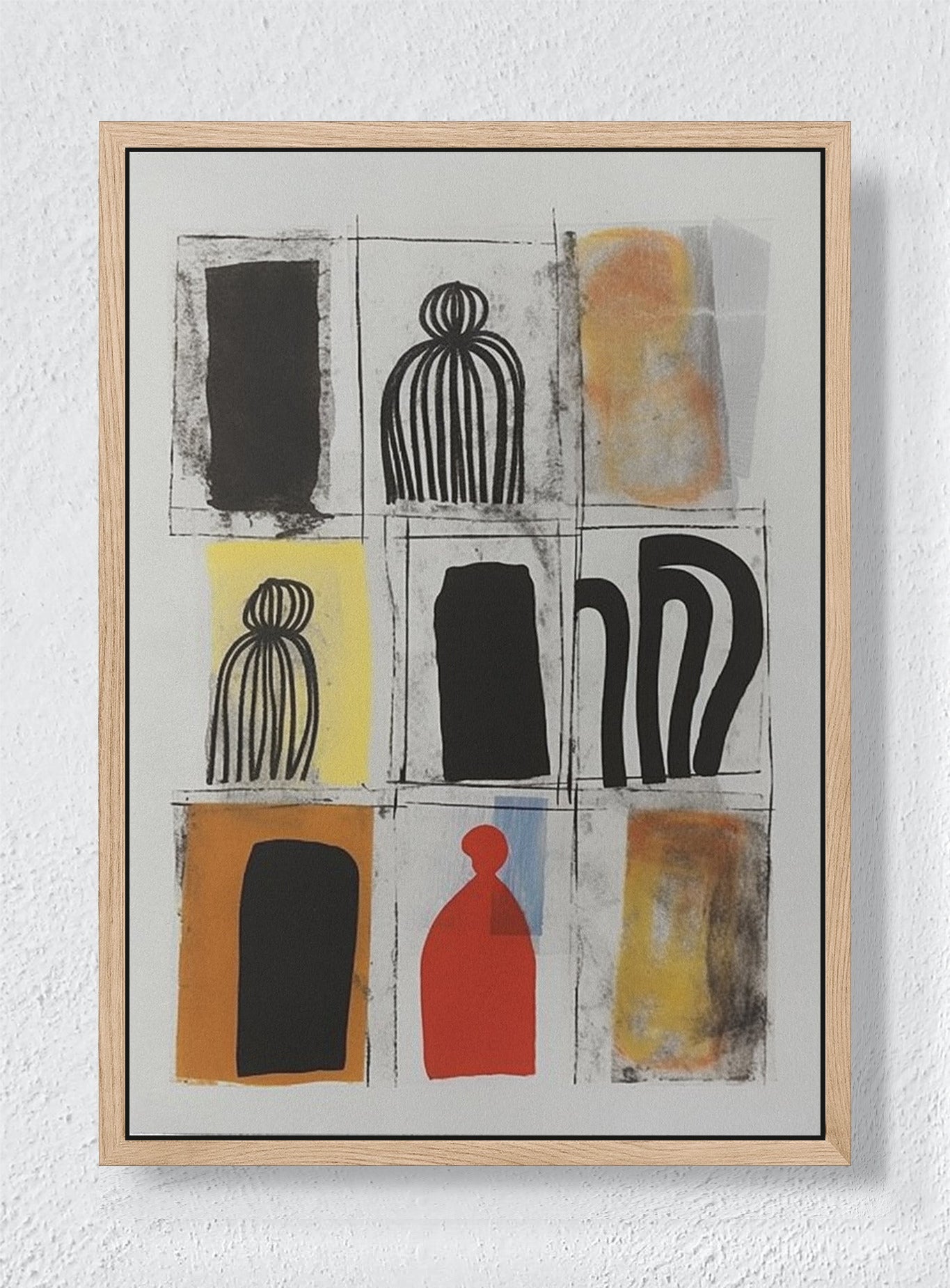 FRAGMENTS OF IDENTITY - Natural frame canvas