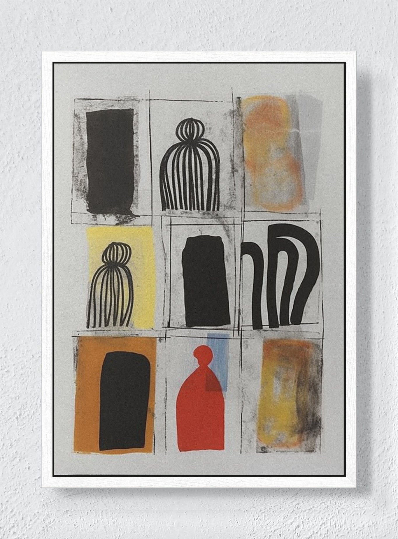 FRAGMENTS OF IDENTITY - White frame canvas