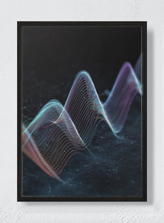 FREQUENCY STUDY FOR A QUIET MIND - Black frame canvas