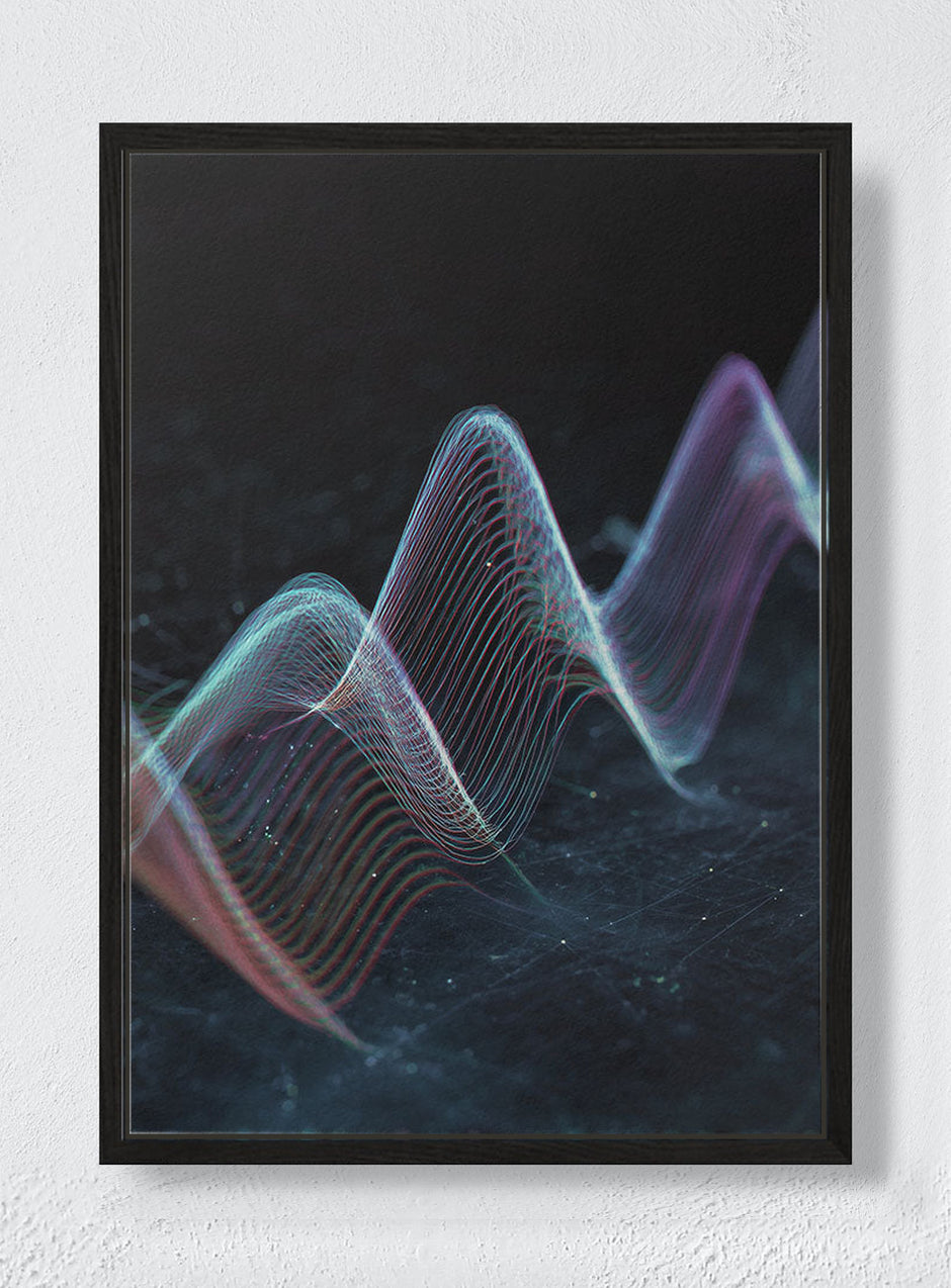 FREQUENCY STUDY FOR A QUIET MIND - Black frame canvas