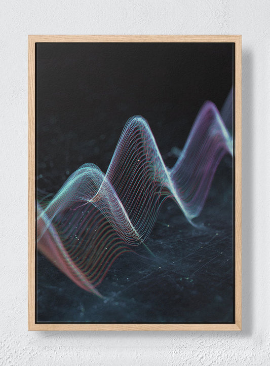FREQUENCY STUDY FOR A QUIET MIND - Natural frame canvas
