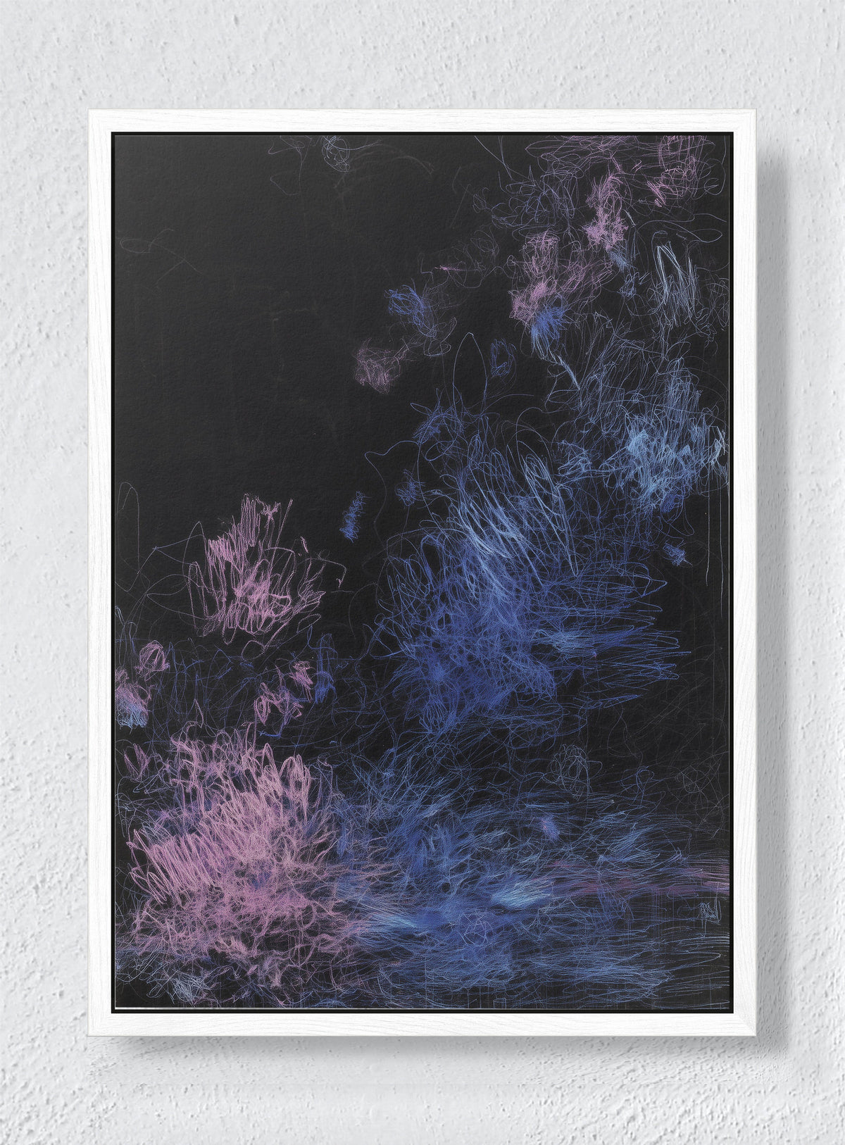 GALACTIC GRUNGE - White frame canvas