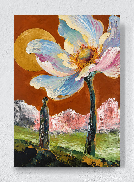GIANT BLOOM, SMALL WITNESS - Unframed canvas