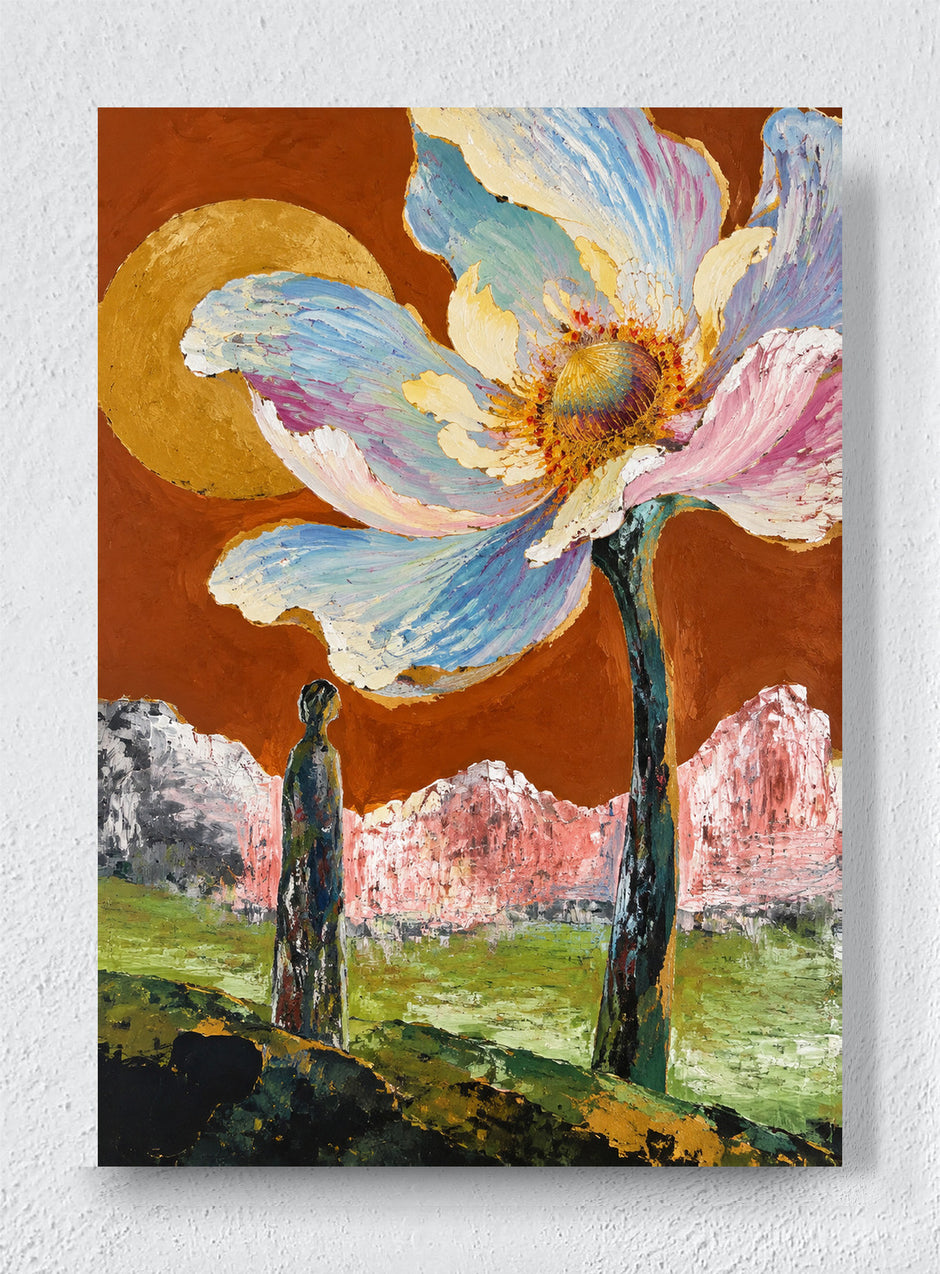 GIANT BLOOM, SMALL WITNESS - Unframed canvas