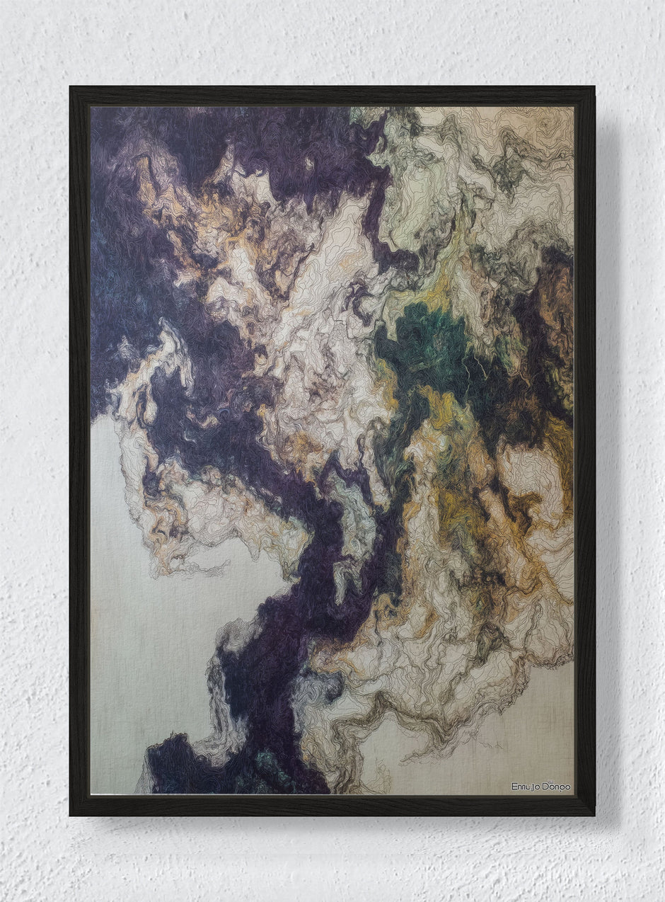 GILDED LICHEN - Black frame canvas