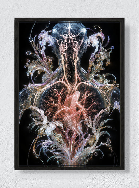 GLASS ANATOMY - Black frame canvas