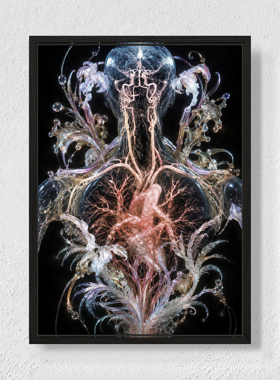 GLASS ANATOMY - Black frame canvas