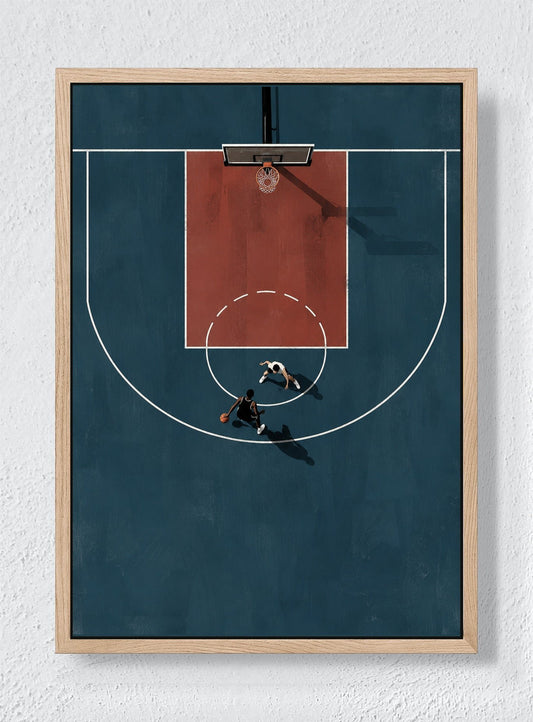 HALF COURT - Natural frame canvas