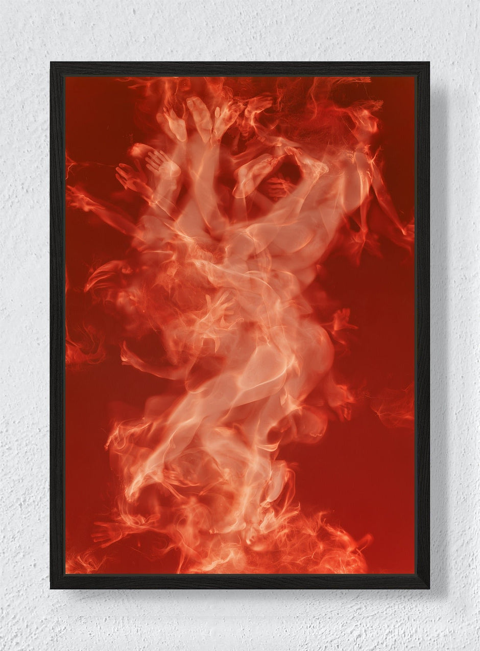 HANDS IN THE HEAT - Black frame canvas