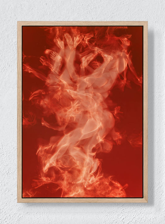 HANDS IN THE HEAT - Natural frame canvas