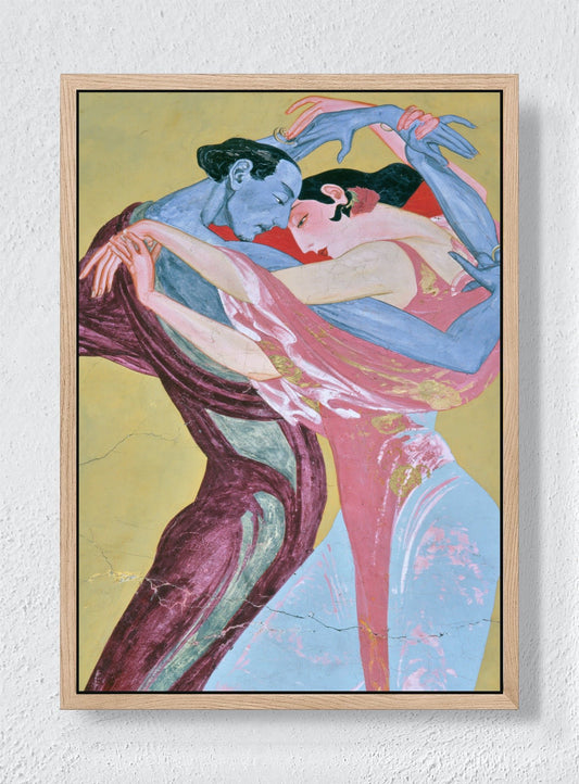 HELD IN THE SAME RHYTHM - Natural frame canvas