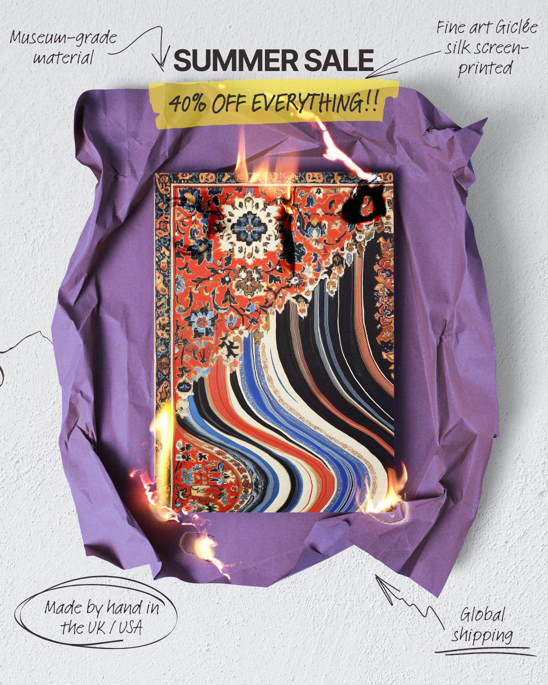 Huedra summer sale purple wrap artwork