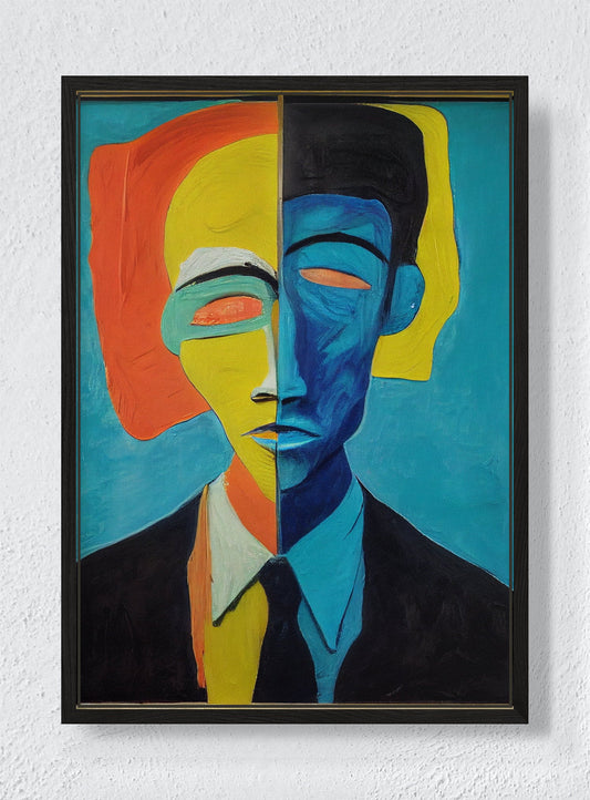 IN TWO MINDS - Black frame canvas