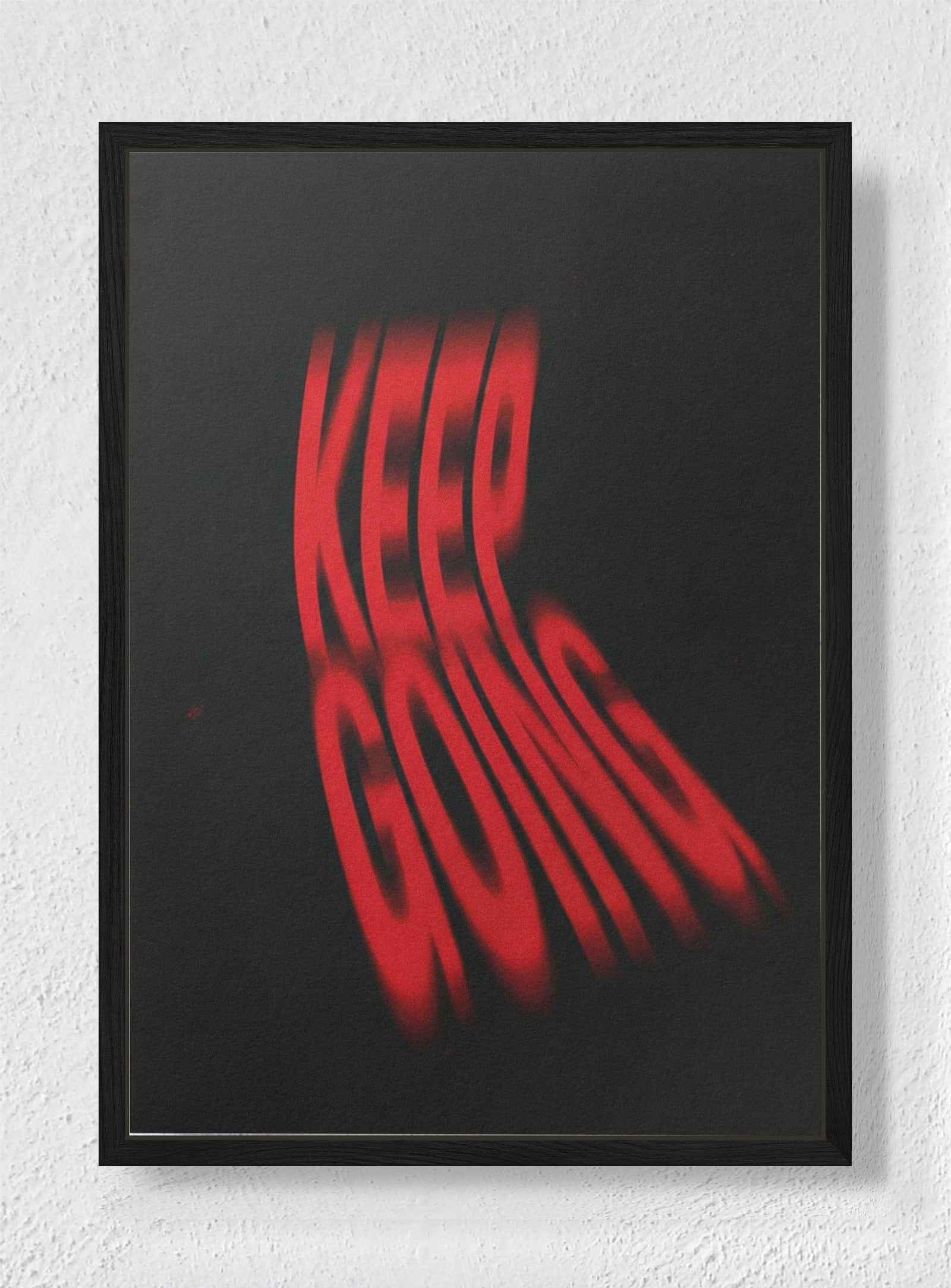 KEEP GOING - Black frame canvas
