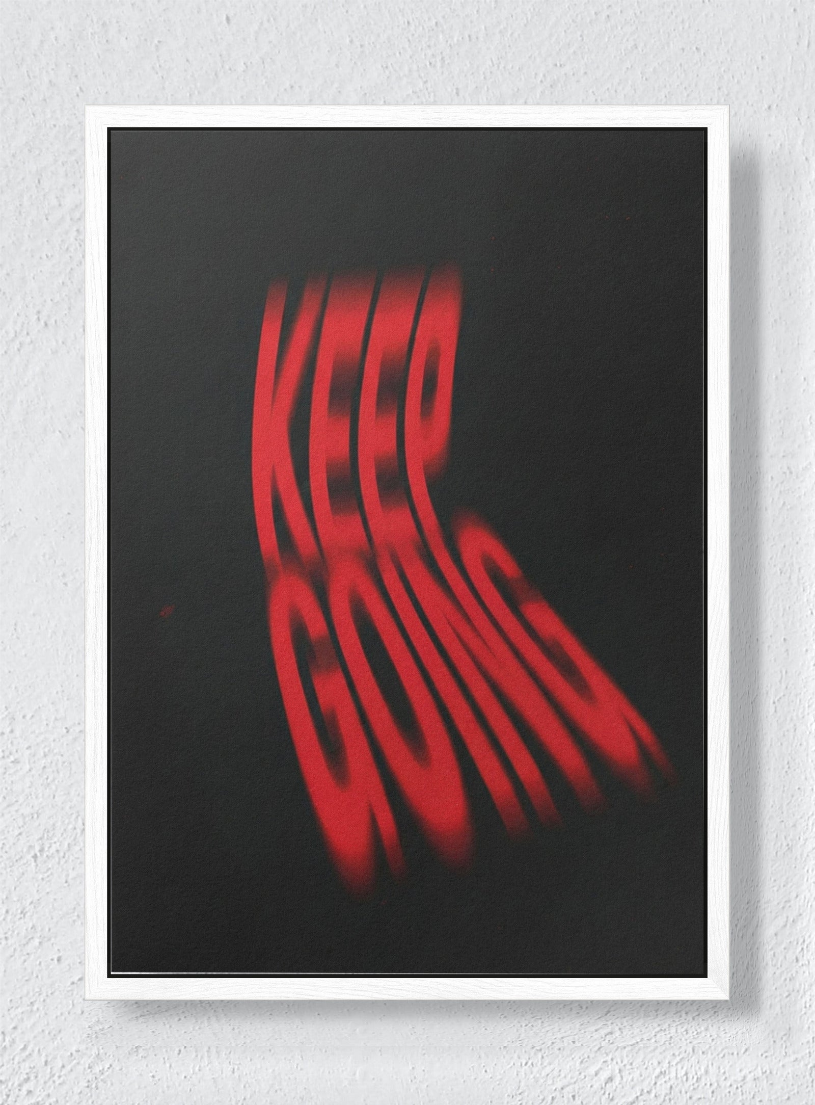 KEEP GOING - White frame canvas