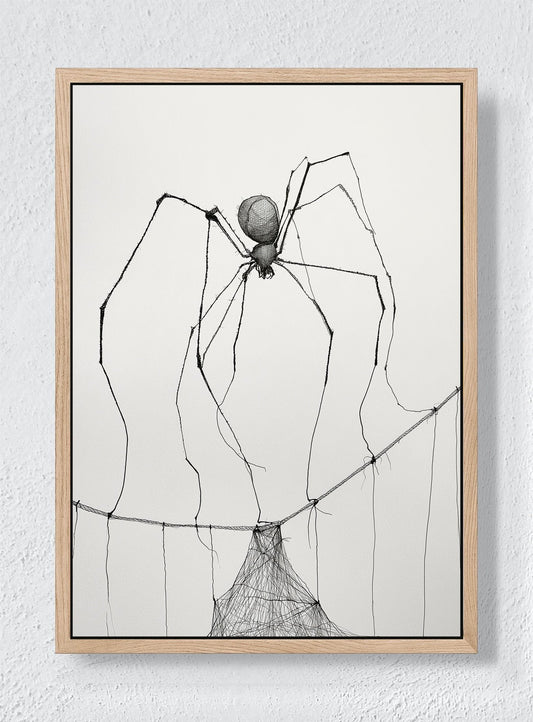 KEEPER OF THREADS - Natural frame canvas
