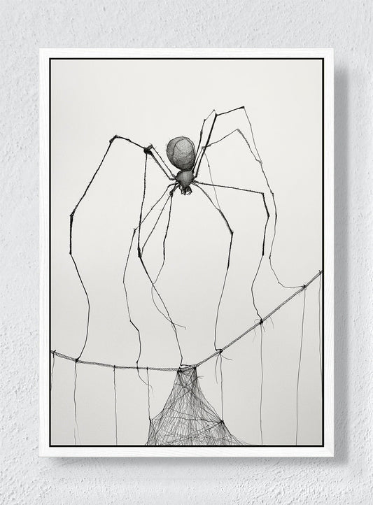 KEEPER OF THREADS - White frame canvas