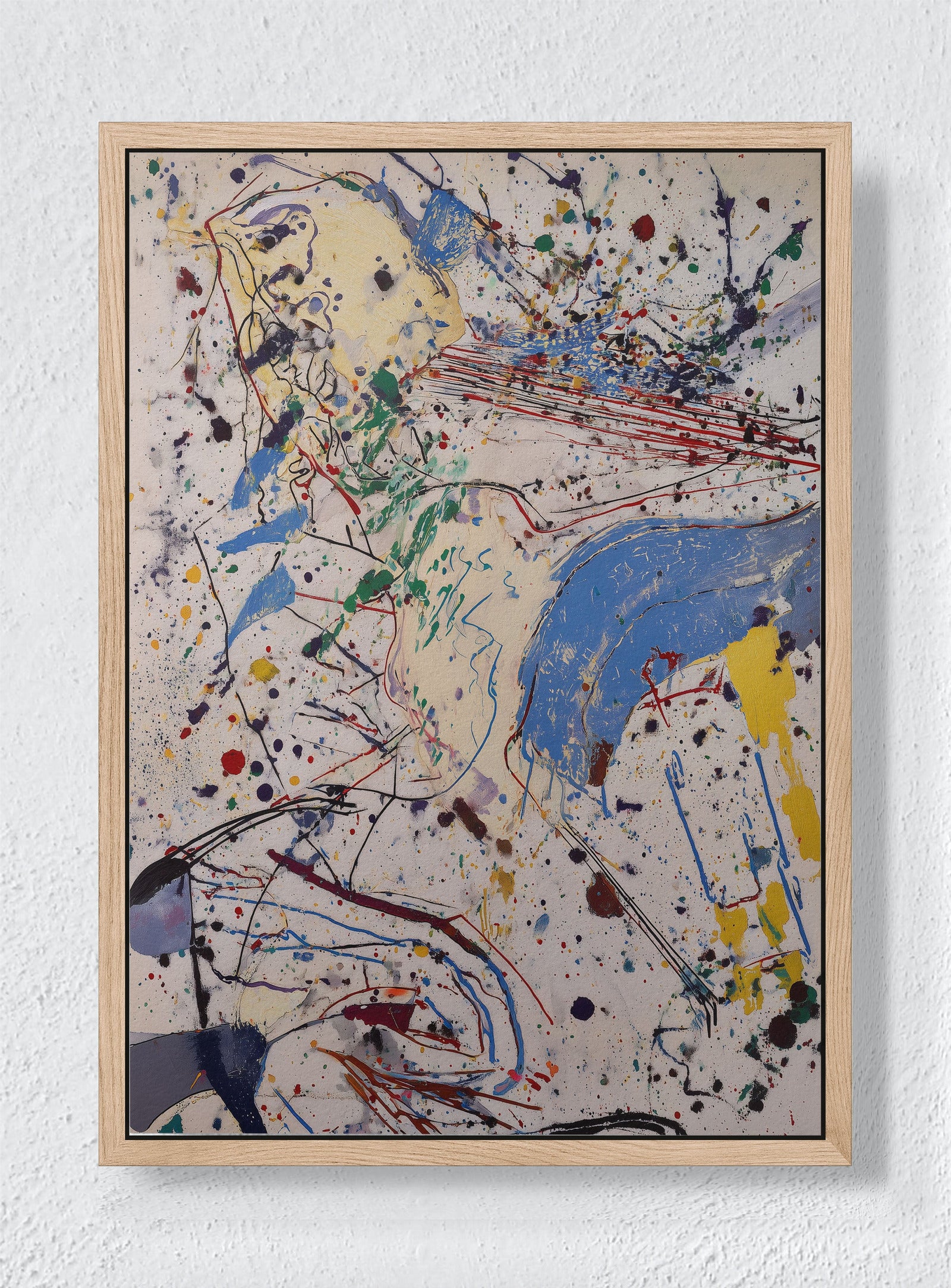 KINETIC SPLATTER - Natural frame canvas