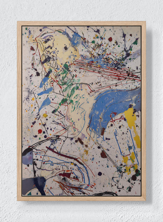 KINETIC SPLATTER - Natural frame canvas