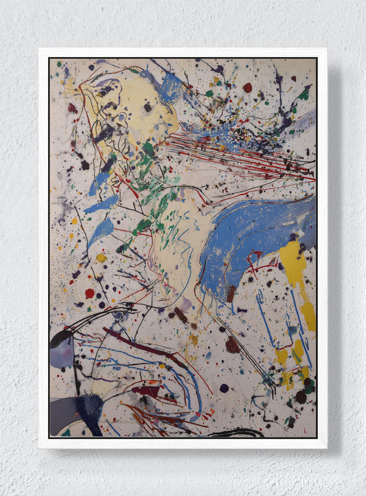 KINETIC SPLATTER - White frame canvas