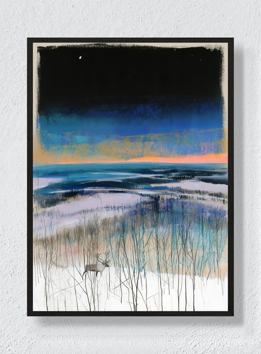 LAST LIGHT ON THE DUNES - Black Frame