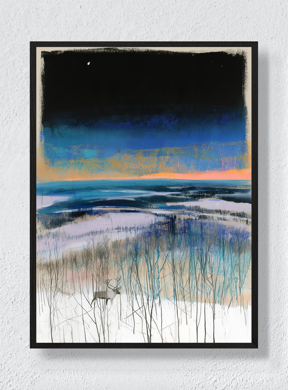 LAST LIGHT ON THE DUNES - Black Frame